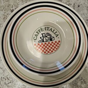 Vintage HiMark Caffe Italia Pasta serving bowl and 4 bowls